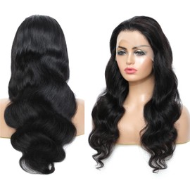 MAIME Large Cap Lace Front Wig 24 inch Cap Size Body Wave Human Hair 13×4 wig 150% Density Pre Plucked with Baby Hair 24 inch
