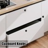 ZGIOPGEIN 6 Pcs Cupboard Knobs 30mm Matte Black Door Knobs