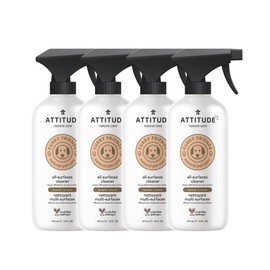 ATTITUDE All Surface Cleaner for Pets, Plant and Mineral-Based Ingredients, Vegan and Cruelty-free, Lavender, 16 Fl Oz (Pack of 4)
