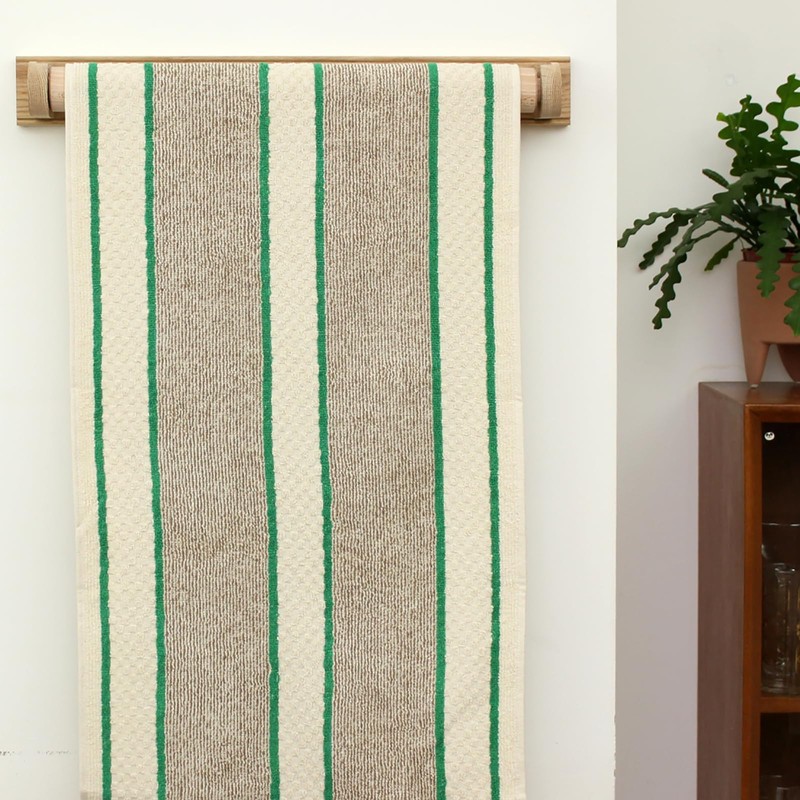 100% Cotton Traditional Terry Roller Towel - Red Stripe