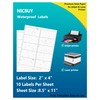 200 Pcs Bottle Labels 4x2 inch Printable Glossy White Waterproof