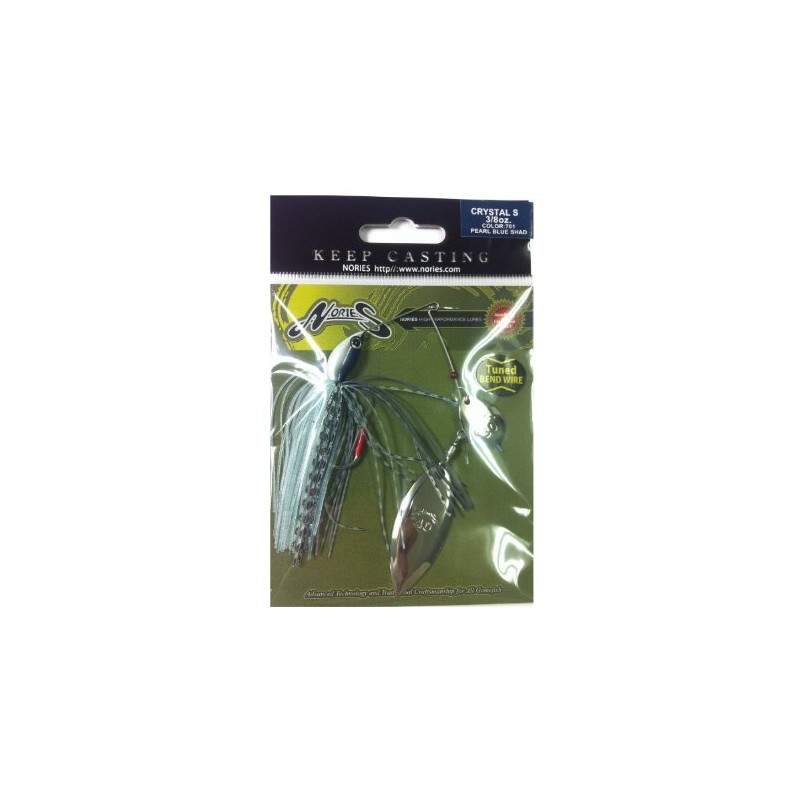 ノリーズ(NORIES) スピナーベイト クリスタルS 3/8oz パールブルーシャッド (S/S) #701 9566