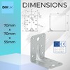 Angle Bracket 70x70x55x2.5mm ( Pack of: 2 ) Heavy Duty
