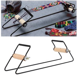 Aeloa Beading Loom Wood and Stainless Steel Jewelry Stand Sturdy and Lightweight Weaving Bracelet Necklace Craft