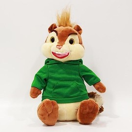 Movie Toys Alvin and The Chipmunks Plush Dolls Cute Chipmunks Stuffed Toys Kids Gift,Alvin, Theodore&Simon Toys (Green)