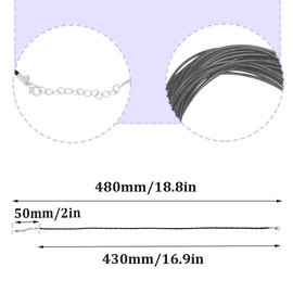 Ruidee 30PCS Necklace Cord Waxed Black Necklace Rope with Lobster Clasp for DIY Necklace Bracelet Jewelry Making,CA-JJ-XLS