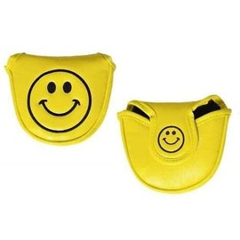 Putter Cover Headcover Odyssey 2 Ball Magnetic Mallet Holder Fits Scotty Cameron Odyssey Pin Smile Black Yellow White (Mallet Yellow)