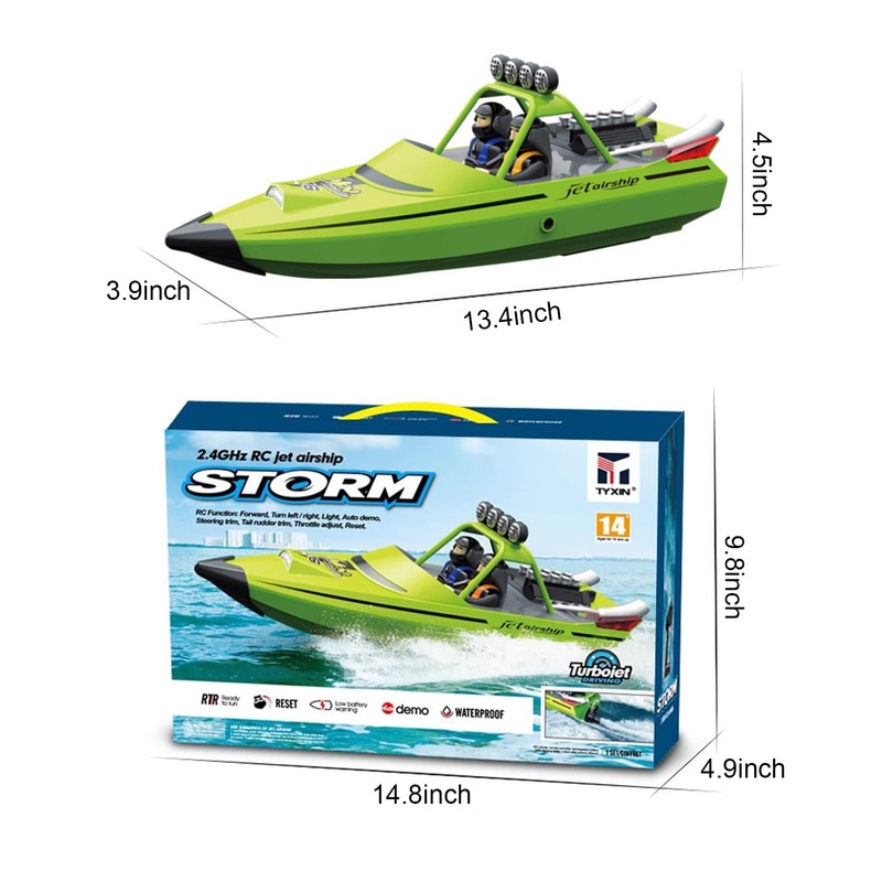 ARRIS Fast RC Jet Boat with Self-Righting Water Jet Pump