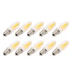 10Pcs E12 Long Filament Light Bulbs 3W AC110V Chandelier Ceiling
