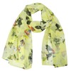 Wrapables Chiffon Under the Sea Fish Pattern Long Scarf, Yellow