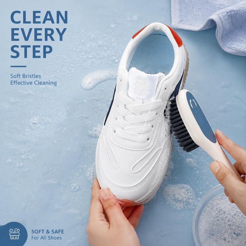 Laundry Brush with Soft Bristle Shoe Scrub Brush Set, 2