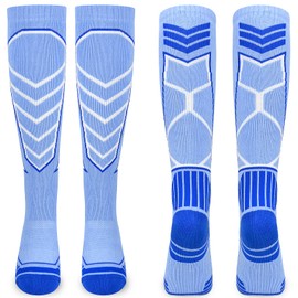 KOOOGEAR 2 Pairs Ski Socks for Women,Warm Socks,Thick Thermal Padded Long Ski Sock for Winter,Snow,Snowboarding,Skiing,Trekking,Hiking