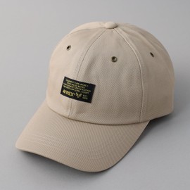 Avilex Men's Military Tag 6 Panel Baseball Cap, Low Cap, beige, Free size