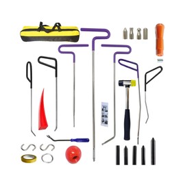 WEILUXU Paintless Dent Repair Rods Kit Hail Damage Repair Dent Removal Kit Dent Puller with Hammer and Tap Down Auto Car Body Paintless Dent Repair 25PCS