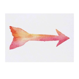 'Watercolor Arrow' Temporary Tattoo - Water Resistant, Skin-Safe, Non-Toxic Transfer (TO00085759)