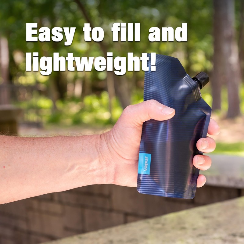 Vapur After Hours Portable Flask, Discrete Collapsible Flask with Pour