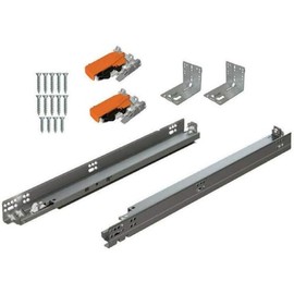 Bundle - 9" BLUM TANDEM Drawer Slides with BLUMOTION. Includes Slides 563H, Locking Devices, Rear Mounting Brackets, Screws and Instructions.