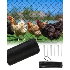 Bird Netting for Chicken Coop, 26 * 49 FT Heavy Duty Bird Netting Mesh with Ties and Staples, Lasting Against Birds Deer Squirrels and Poultry