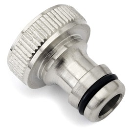 SHYNE Premium 3/4 Inch Hose Connection Adapter to 17 mm Output Made of High-Quality Brass Rustproof and Waterproof Tap Connector for Garden, Hose, Washing Machine (Pack of 2)