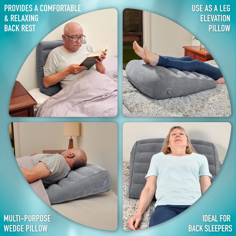 Circa Air Inflatable Wedge Pillow for Traveling - Travel Wedge
