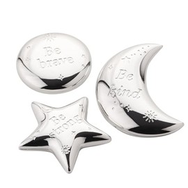 Baby Silver Plated Precious Little Things Keepsake Charms Set of 3 for New Baby, Christening or Baptism 5379