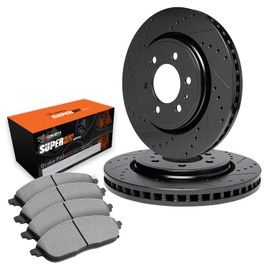 R1 Concepts Front Brakes and Rotors Kit |Front Brake Pads| Brake Rotors and Pads| Super Duty Brake Pads and Rotors|fits 2003-2022 Toyota 4Runner, FJ Cruiser, Hilux, Tacoma