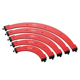 Aepiraza Woodworking Round Corner Radius Templates, Corner Routing Guide Set R100 R150 R200 R250 R300 Curve Guide Cabinet Edge Molding Aluminum Router Corner Radius Template