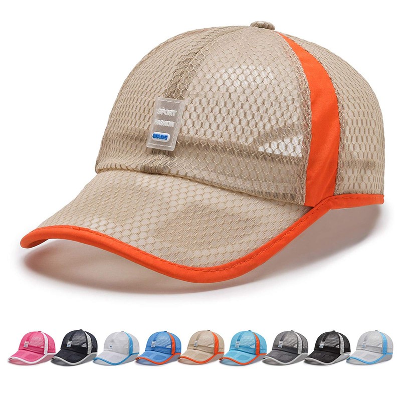 AIEOE Full Mesh Baseball Cap Men's Summer Lightweight Quick-Drying Baseball