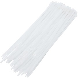 50Pcs Cable Zip Ties 250 x 3.6mm / 10 x 0.14 Inch Self-Locking Nylon Tie,40LBS Tensile Strength,Wraps Cord Management,Plastic Heavy Wire Toes for Home,Office,Garden,Outdoor,White/Clear 25cm x 0.36cm