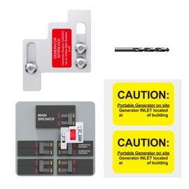 Natupal Generator Interlock Kit Compatible with GE 100 Amp Panels. 1 3/8 Inches Spacing Between Main and Generator Breaker, Professional and Interlock Kit