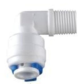 Realgoal 1/4" Push Fit Tube x1/4" Male Thread Elbow Quick Connector Tube Fittings for RO Water Reverse Osmosis Pure Filter System(Pack of 5)