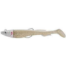 Berkley PowerBait Power Sardine, Fishing Hook, Soft Lures, Sea Fishing, Saltwater Soft Bait Minnow Paddle Tail Lure for Bass, Seabass, Pollack, Cod, Eel, Ling and Wrasse, Snow White, 10g | 9cm