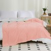 Puncuntex Flannel Fleece Throw Blanket Light Pink 60"×80",Super Soft Plush