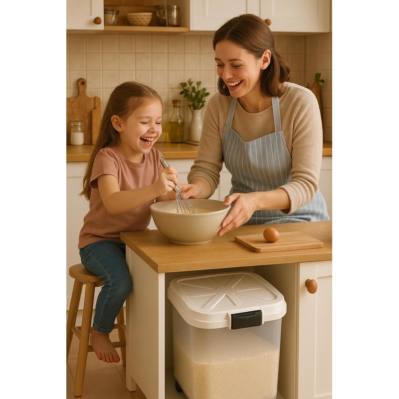 LivLab Mker Rice Dispenser - 50LBS Airtight food storage container