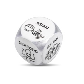 Best Wife Presents for Her Food Decision Dice Gift for Women Men Date Night Gift for Boyfriends Girlfriends Valentines Christmas Birthday Gift for Him Her 5 Senses Gift Santa Swap Gift Exchange Dice
