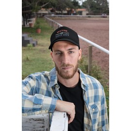 ALLNTRENDS Trucker Hat Mayor of Titty City Funny Snapback Cap (Black)