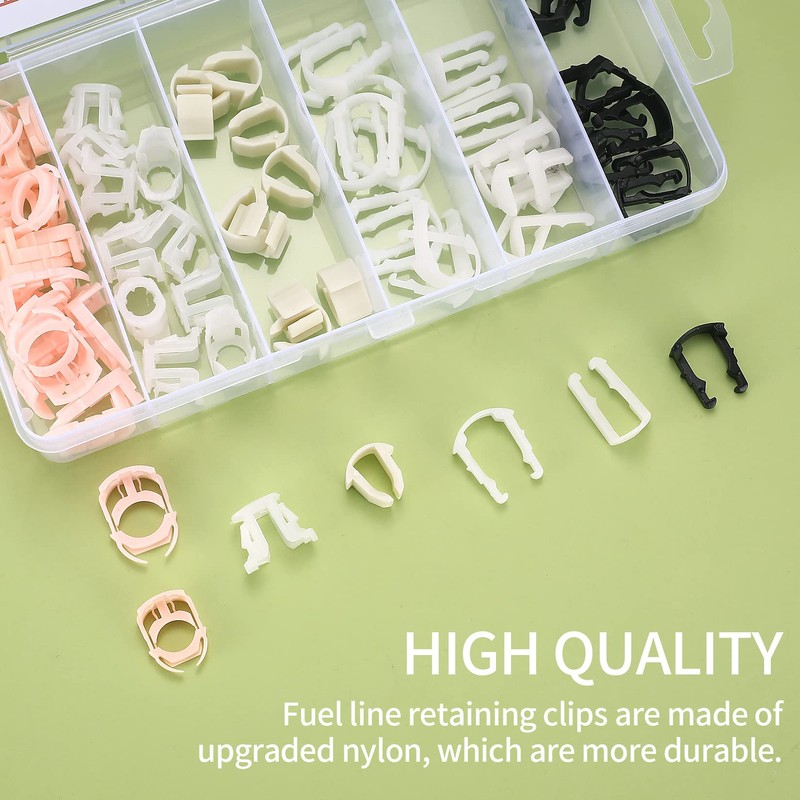 77 Pcs Fuel Line Retainer Clip Assortment Kit - Car
