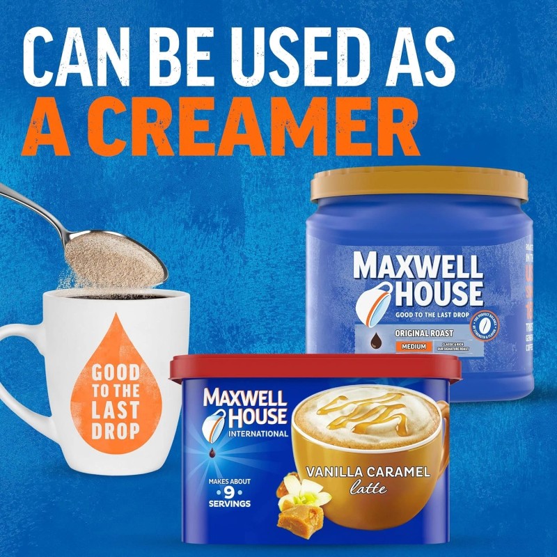 Maxwell House International Vanilla Caramel Latte Café-Style Instant Coffee