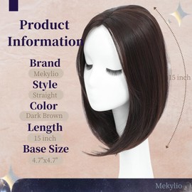 Mekylio Hair Toppers for Women clip in bangs Large Base Toppers for Women with Thinning Hair Clip Ins Fake Bangs Perfect Solution for Thinning-hair and Stylish Upgrade