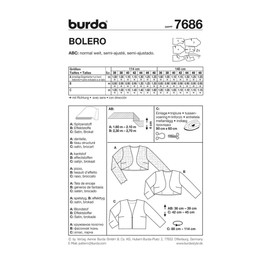 Burda B7686 Misses Shrug 19 x 13 cm