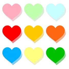 MAMUNU 72 PCS Large Heart Paper Cutouts, Assorted 9 Colors Heart Cutouts Cardstock Bulk Classroom Wall Bulletin Board Decoration, 6 inch Heart Cutouts for DIY Crafts Projects Party Home Decorations