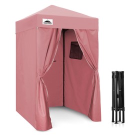 EAGLE PEAK Flex Ultra Compact 4x4 Pop-up Canopy, Sun Shelter, Changing Room, Portable Privacy Canopy Cabana for Pool, Fashion Photoshoots, or Camping, Pink