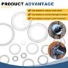 sourcing map 60Pcs 304 Stainless Steel Flat Washers, M15x21x0.3mm Ultra