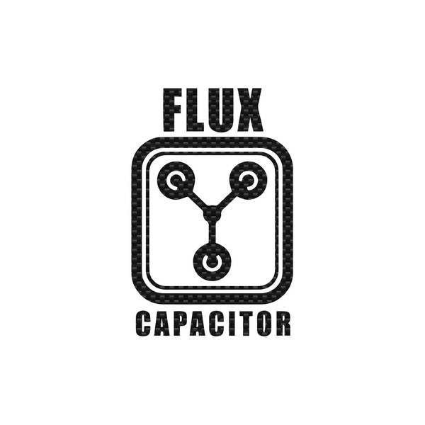 Flux Capacitor Sticker Vinyl Decal Notebook Car Laptop 3.5" x