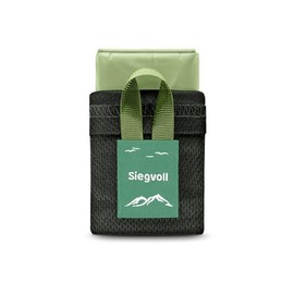 Siegvoll 折りたたみレジャーシート コンパクト グリーン 70x110cm 1人用 軽量 破れにくい 洗濯機洗い 一体型収納袋(ブラック)付き 携帯 ポケットレジャーシート ビーチ 遠足 キャンプ 登山 運動会 花火大会 夏祭り 桜の季節