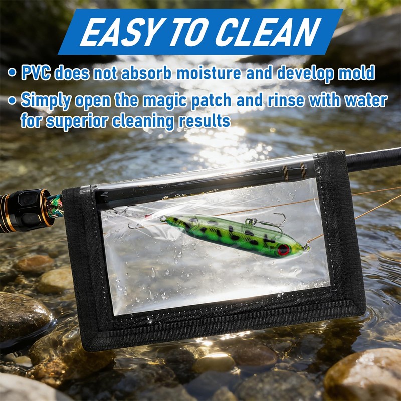 Alwonder 5-Pack Fishing Lure Wraps Durable Clear PVC Lure Covers