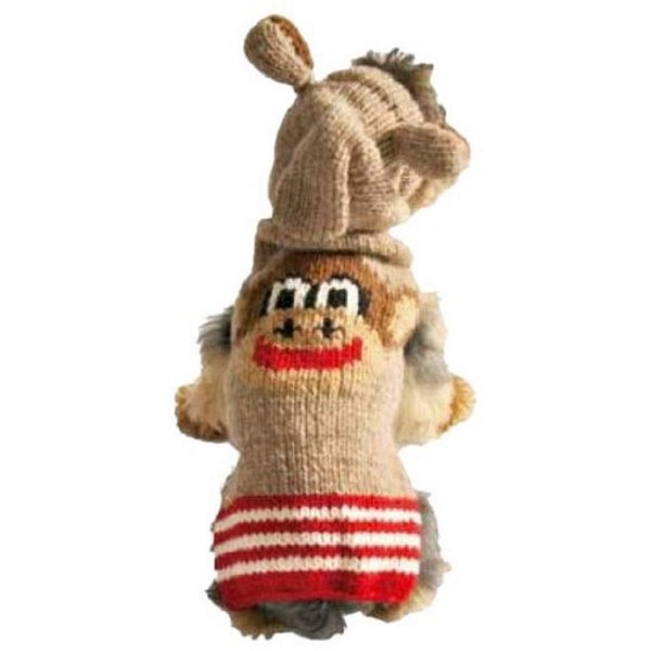 Chilly Dog Monkey Hoodie Dog Sweater, XX-Small