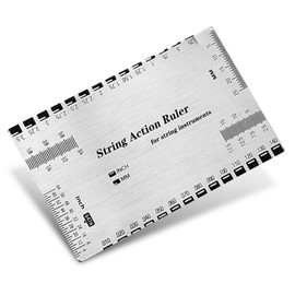 Guitar String Height Gauge, Stainless Steel Guitar Ruler, Guitar String Action Gauge Ruler, Guitar Tools for Electric Acoustic Bass Guitars