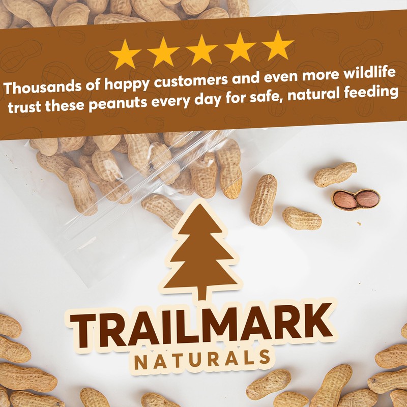 Trailmark Naturals - 1 LB - Raw Peanuts For Squirrels,