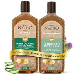 Tío Nacho Anti-Caída Dúo Pack Shampoo + Acondicionador. Contiene 2 botellas de 415ml.